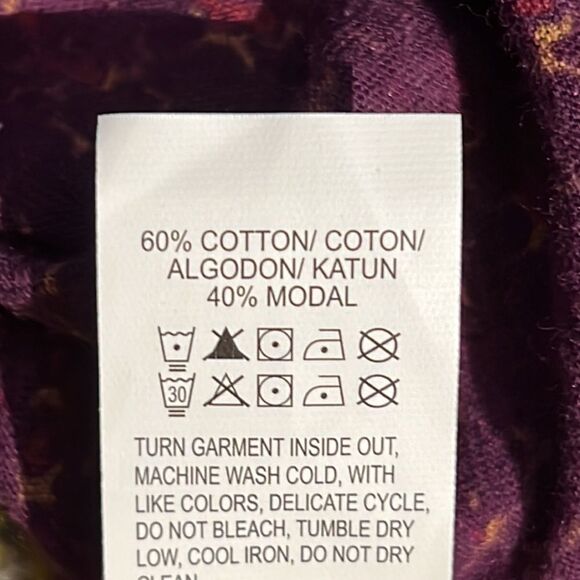 Lucky Brand Paisley and Floral Print V-Neck Blouse Size Small - Picture 9 of 11